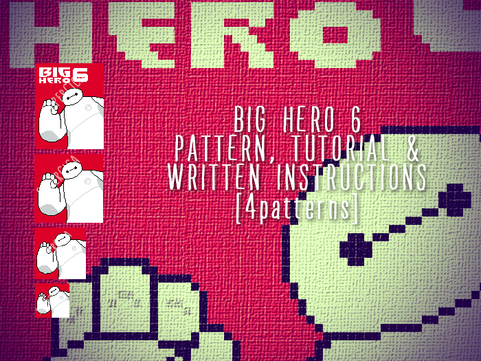 BIG HERO corner to corner crochet pattern for blanket and tutorial, 4 sizes graph patterns and written instructions